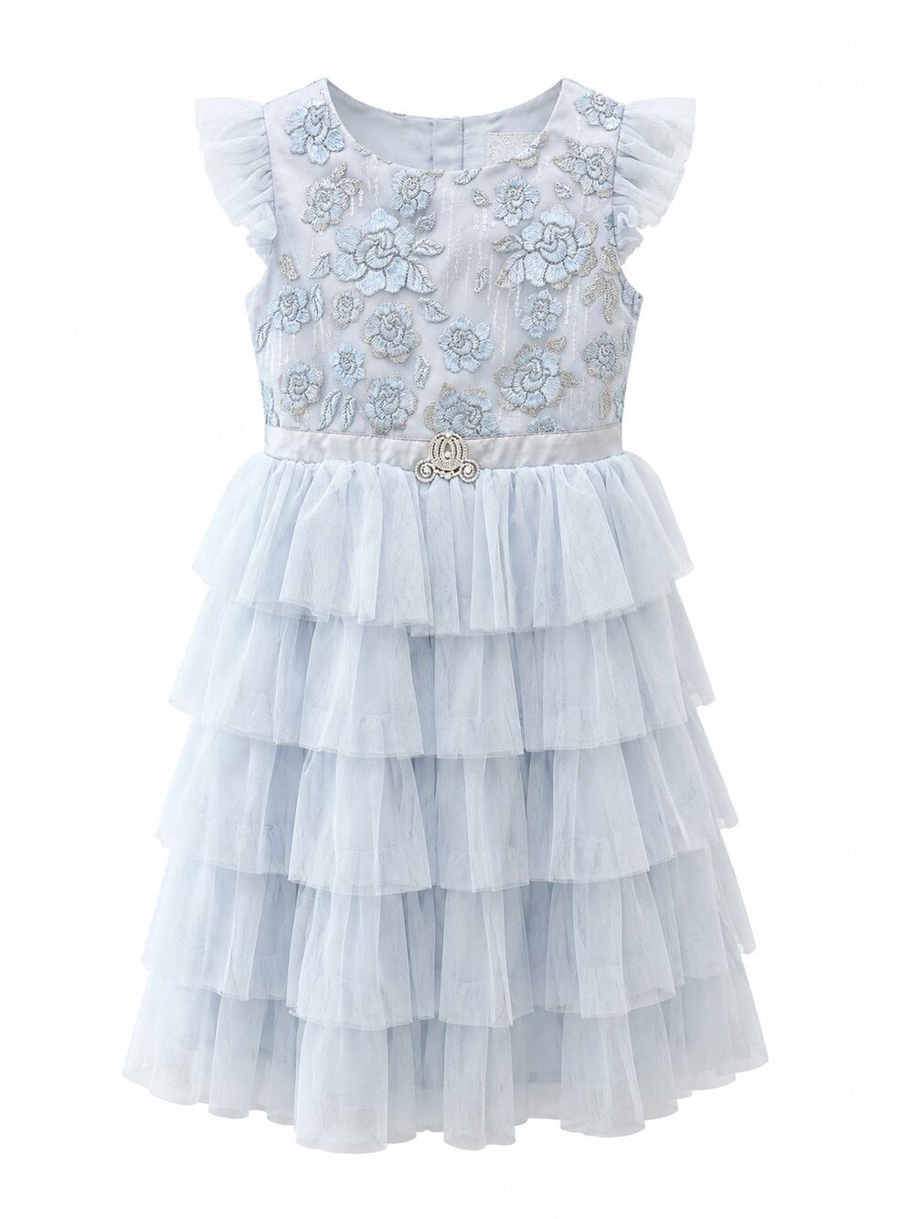 DISNEY Princess Cinderella Blue Tiered Tulle Party Dress Girls | Size 9/10